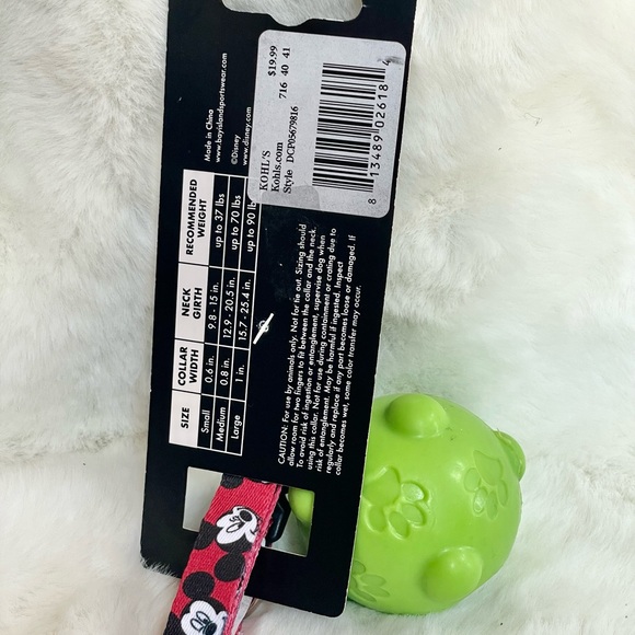 🐶New with tag DISNEY’S MICKEY MOUSE DOG COLLAR SIZE SMALL 9.8”-15” #mickeymouse - Picture 2 of 4